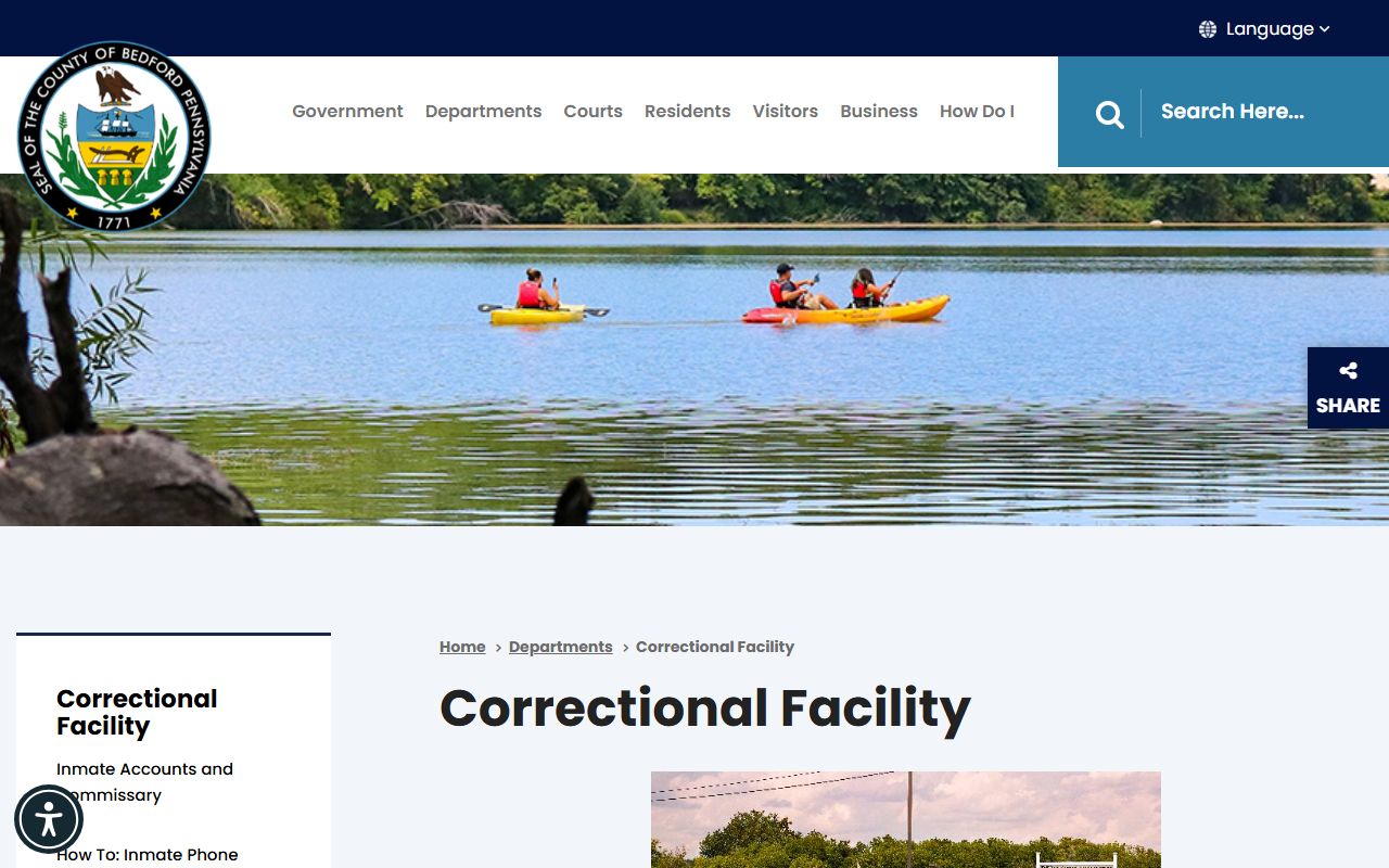 Bedford County inmate search correctional facility overview