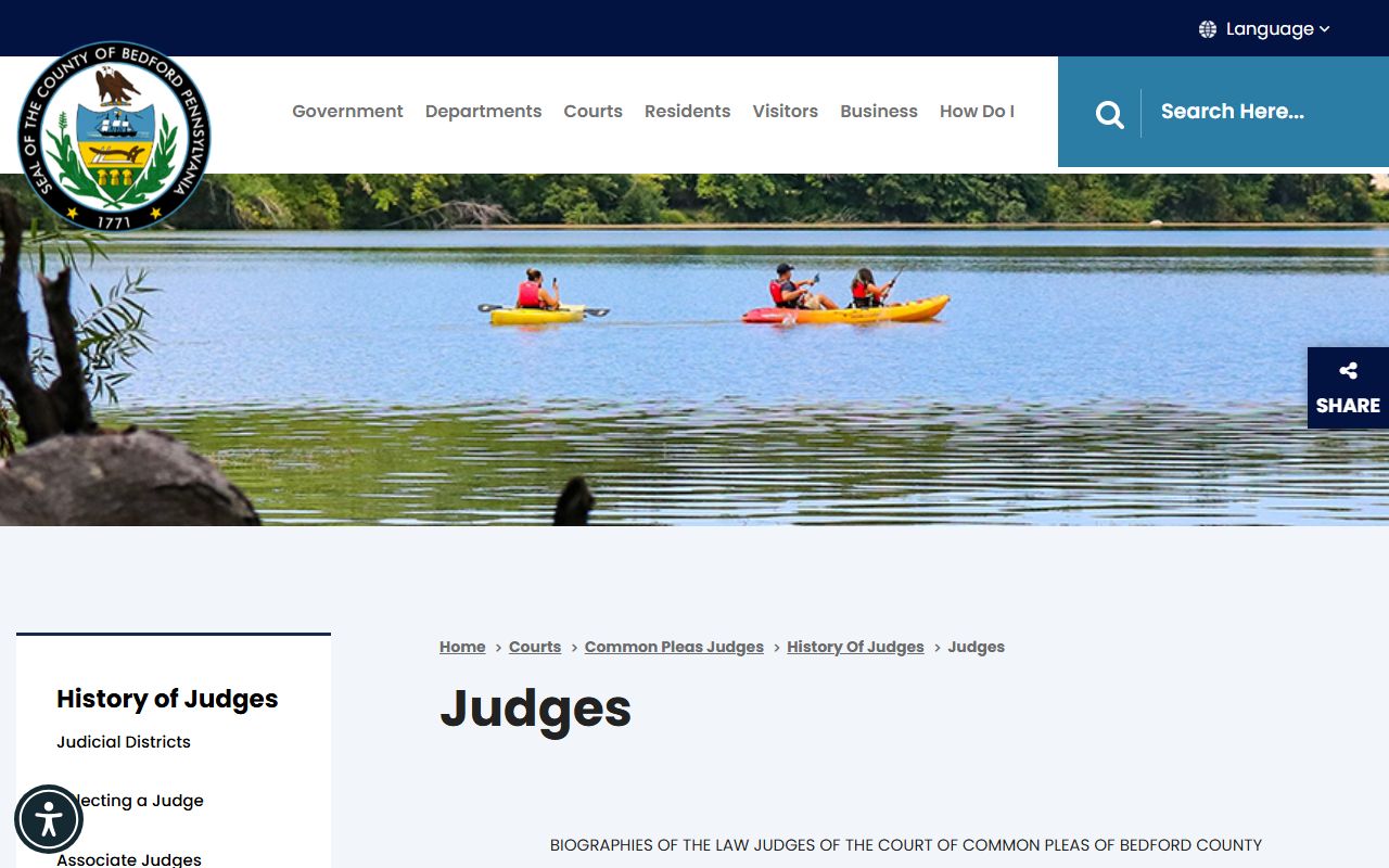 Bedford County warrant records and judicial history